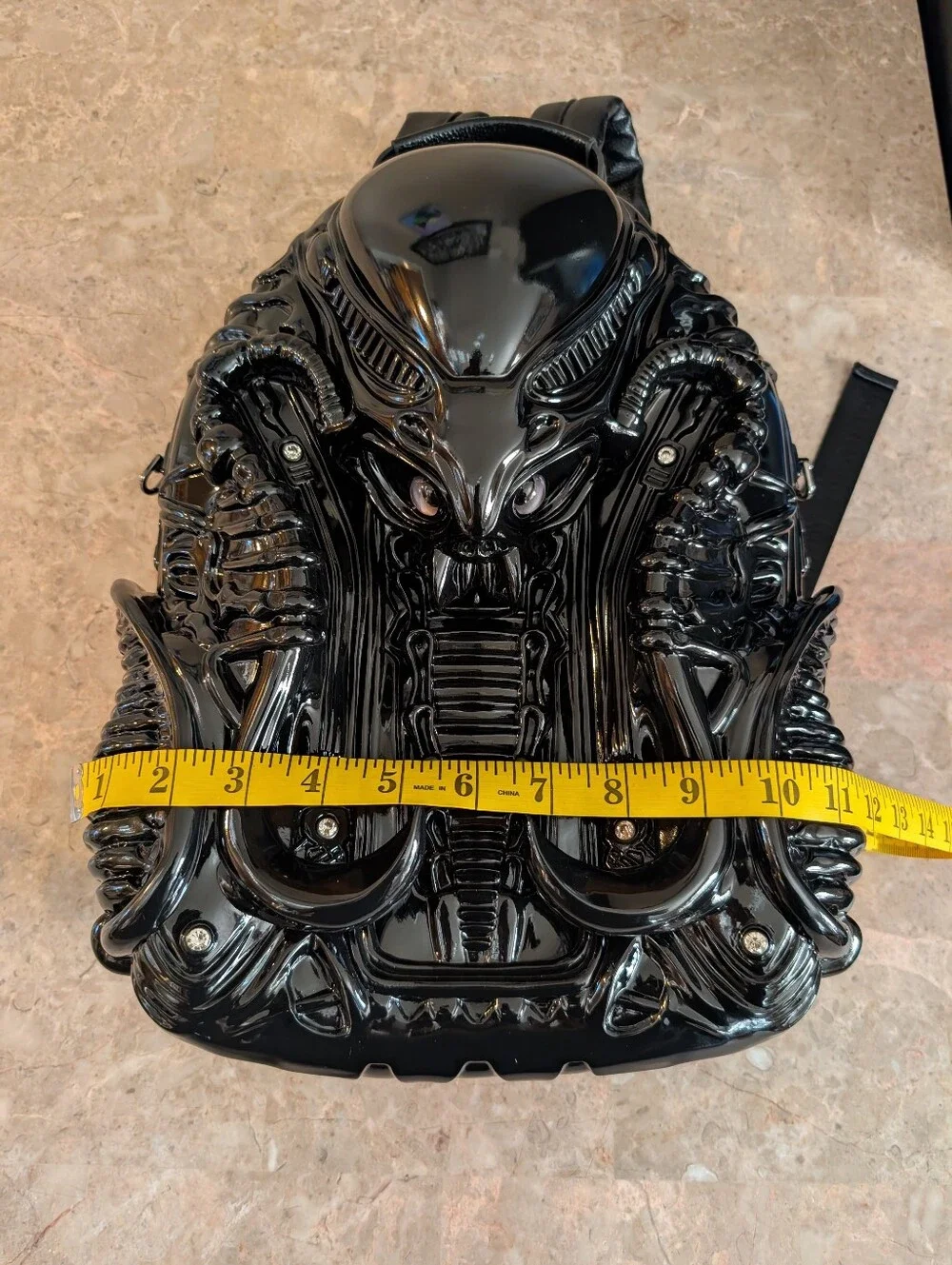 Alien VS Predator PVC Xenomorph Shaped Purse Sci-fi Backpack Black 3D Creepy